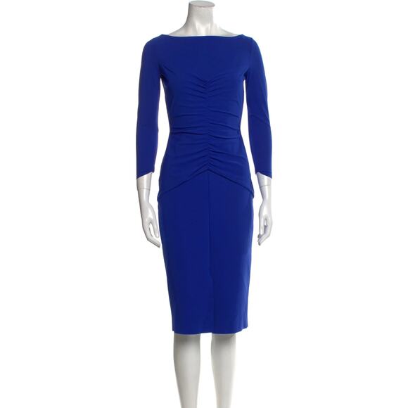 CHIARA BONI La Petite Robe Royal‎ Blue Formal Gown Knee Length Size Women US 16 - Picture 10 of 10